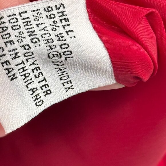 Talbots Red Blazer Jacket Size 14 petite womens Wool stretch career lined - Picture 4 of 9